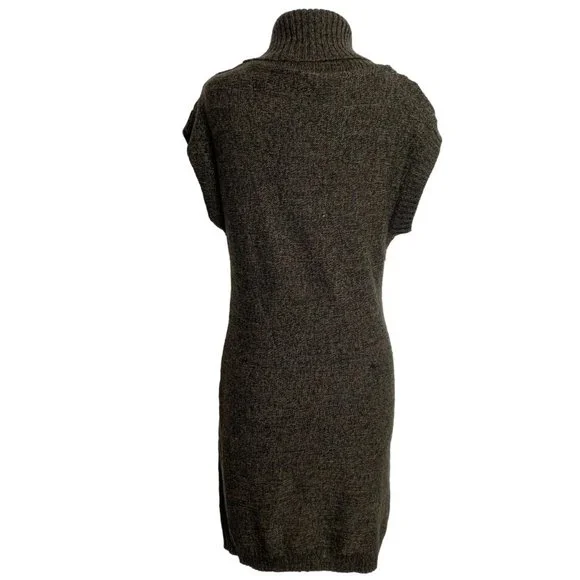 Pink Rose Womens Sweater Dress Size Small Brown Cowl Neck Short Sleeves Knit - Picture 3 of 8